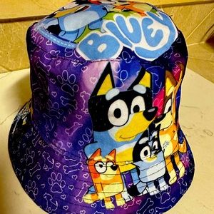 Purple Bluey bucket hat kids